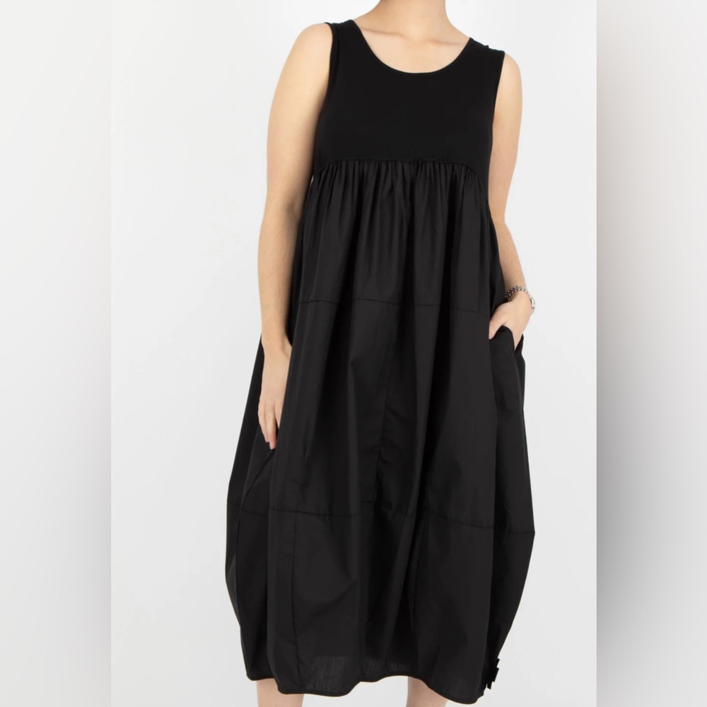 PLU Black Sleeveless Balloon Dress